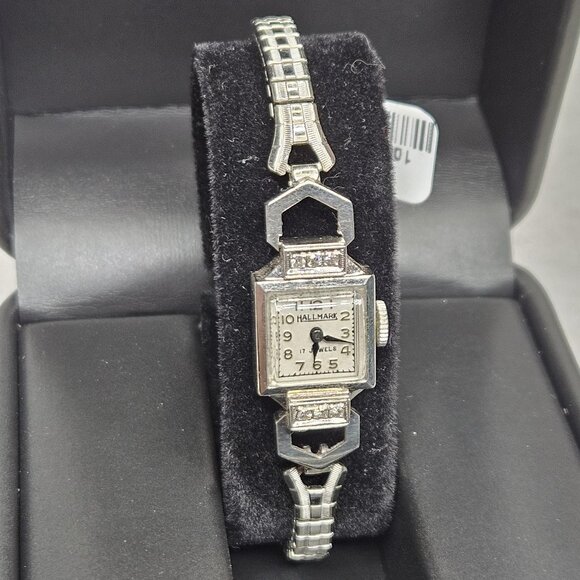 Speidel Hallmark 17 Jewel Yellow & White Gold Vintage Diamond Ladies Watch - Picture 1 of 14
